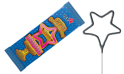  Бенгальские свечи фигурные 2 шт "Звездочка"  в Славянске-на-Кубани